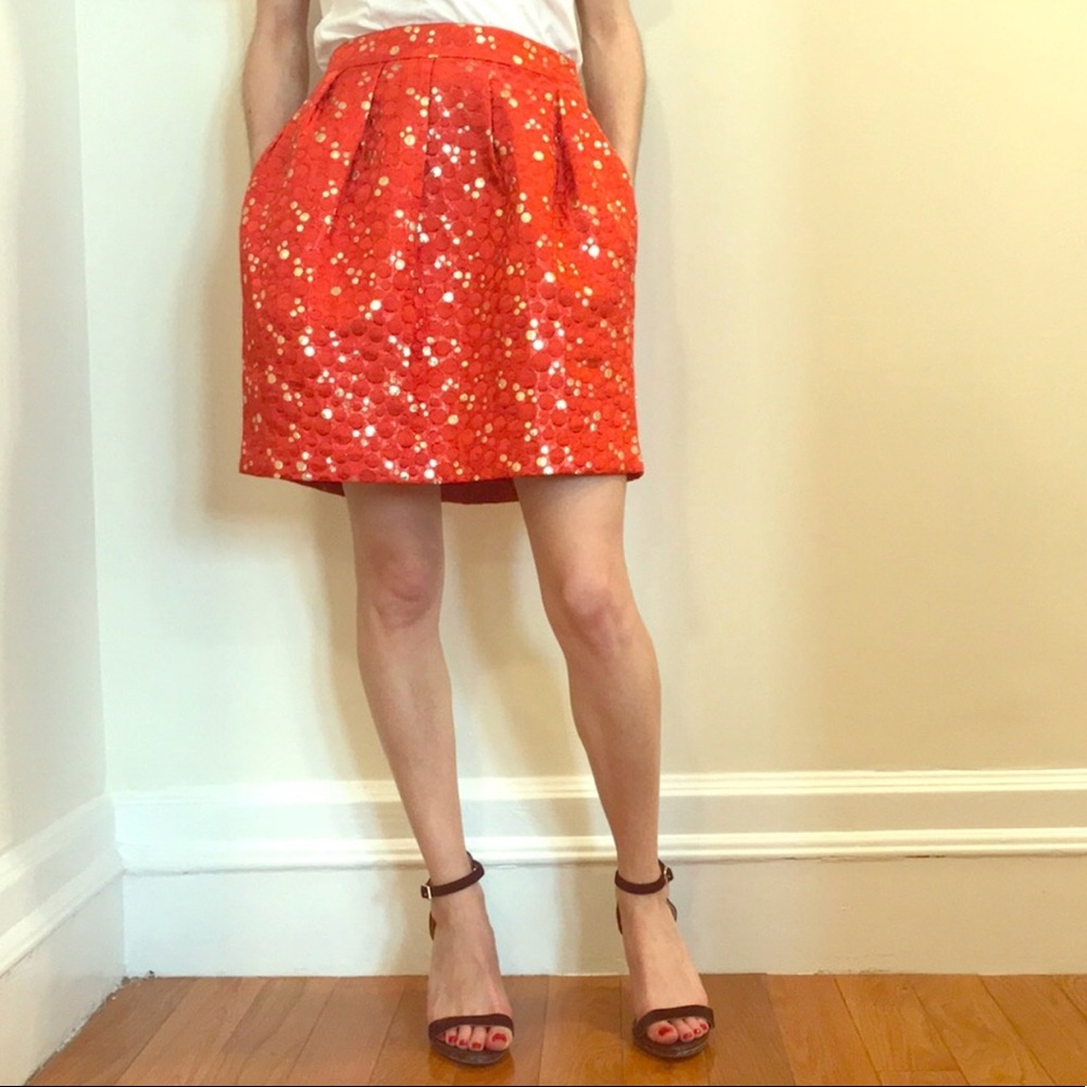 Anthropology | Lauren Moffatt Red Crimson Skirt